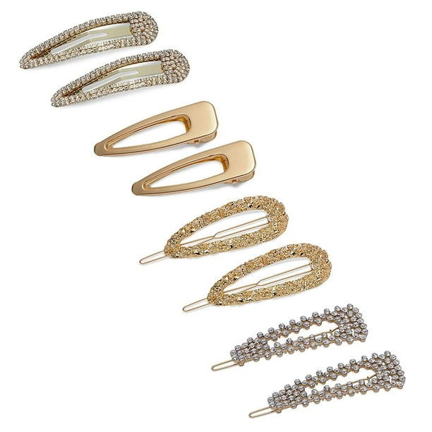 Women Retro Lady Rhinestone Metal Gold Comb Hair Pin Clips Hairpin Accessories 